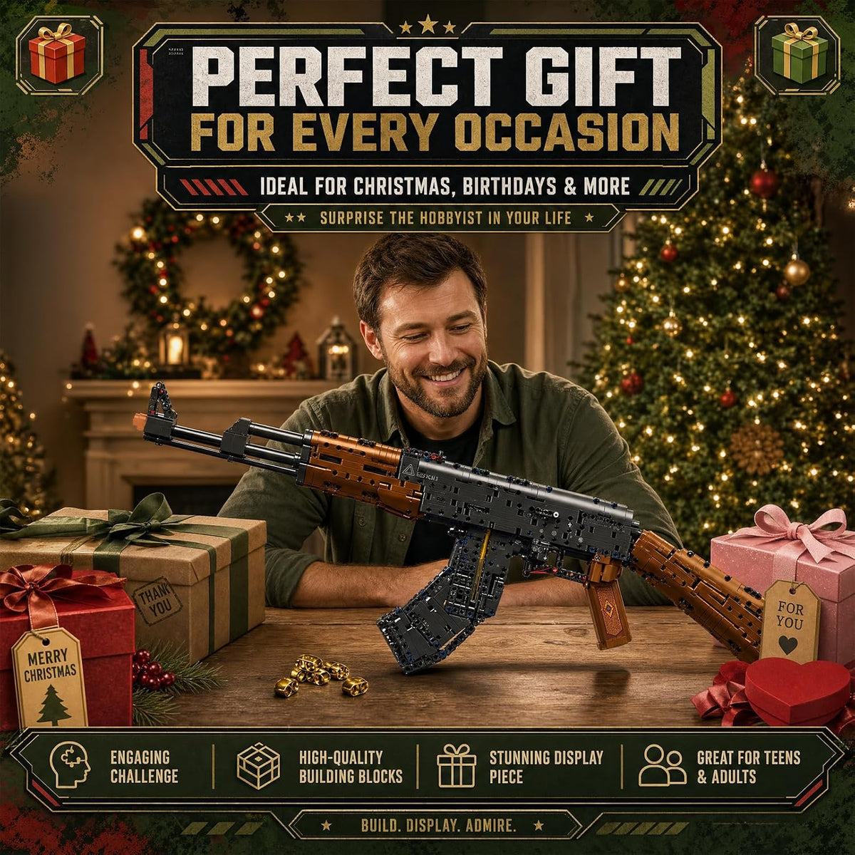 AK47 Building Block Set 1423 Pcs Military Weapon Series